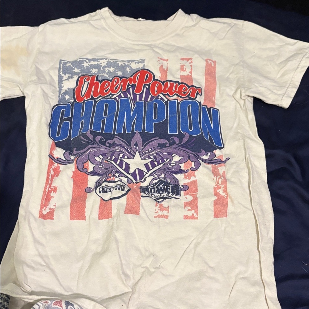 Gildan White Cheer Power Champion Tee